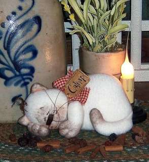 Primitive Raggedy Kitty Siamese Cat Doll Pattern #588  
