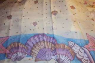 NIP SEASHELLS SEASIDE FABRIC SHOWER CURTAIN   