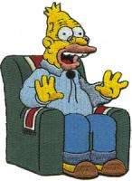 The Simpsons Grampa Figure Sitting In a Chair Patch  