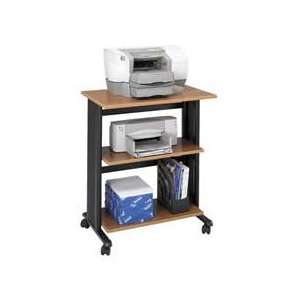    Printer/Machine Cart, Mobile, 29 1/2x20x35, Black/Medium Oak 