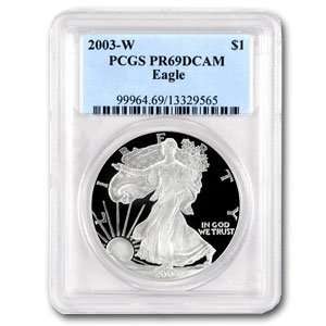  2003 W (Proof) Silver American Eagle   PR 69 DCAM PCGS 