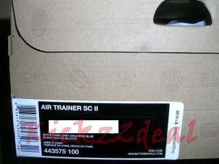 NEW Nike Air Trainer SC II White/Chlorine Blue Bo Jackson 443575 100 