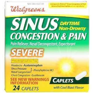   Sinus Congestion & Pain Severe Caplets Daytime 