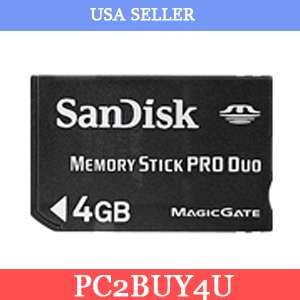4GB PRO DUO MEMORY FOR Sony Cybershot DSC S800 DSC S930 DSC S950 DSC 