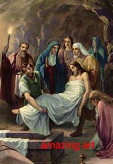 Religious Oil Painting Jesus is Laid in the Tomb  