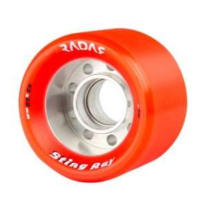 Radar Sting Ray Neon Peach Skate Wheels 8 Pack 90A Hardness and Size 