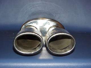 New Polished Stainless Steel Muffler Dual Tail Pipes  