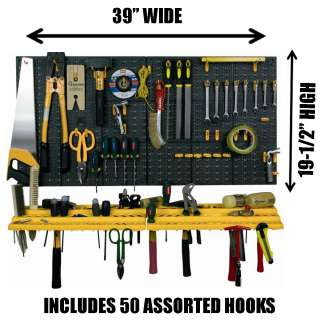  Plastic Pegboard Tool Storage Kit Includes 50 Assorted Hooks  