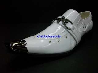 Italian Style Metal Toe Tip Sword Strap Dress Shoes NIB  