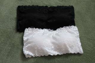   LACE TUBE TOP WHITE BRA ONE SIZE WILL FIT SMALL FRAMES, STRAPLESS BRA