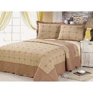    Denmark Embroidery Reversible King Quilt Sets