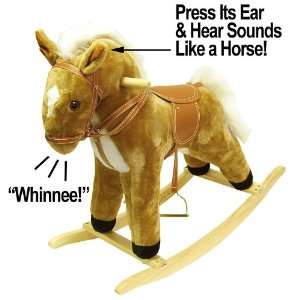   Quality HAPPY TRAILST Plush Rocking Horse with Sound 
