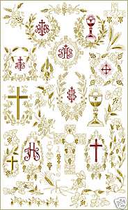 Christian Symbols machine embroidery designs set 5x7  
