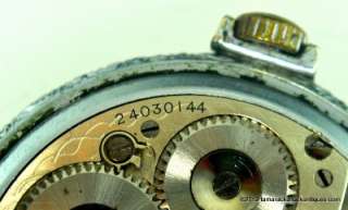 1921 Art Deco Waltham 12s 7J Pocket Watch Open Face Case For Repair 