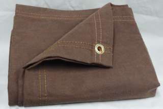 NEW 8 x 12 BROWN Canvas Tarp Heavy Duty Water Resistant  
