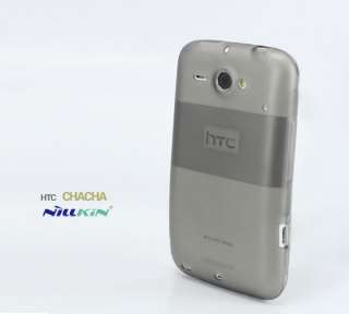 Brand New HTC Chacha Soft Mobile Case with Screen Protector, Black 
