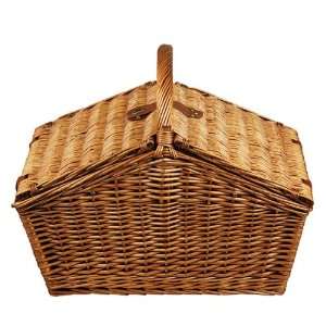 Huntsman Basket for 4 w/coffee service  Santa Cruz (Wicker w/Santa 