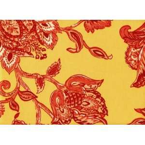    Red and Gold Lindsey Double Scallop Valance