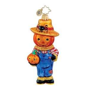  RADKO SCARY THE SCARECROW Jack O Lantern Halloween Glass 