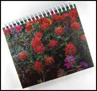 Recycled Spiral Notebook Memo Pad FLOWERS  