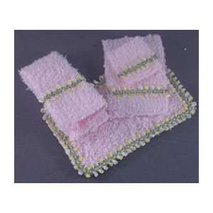  Pink Bath Towels Set