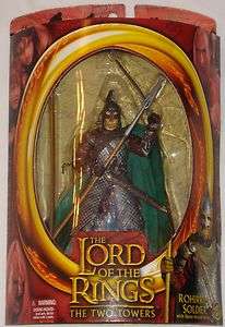 LORD OF THE RINGS THE TWO TOWERS ROHIRRIM SOLDIER W/ SPEAR ATTACK 