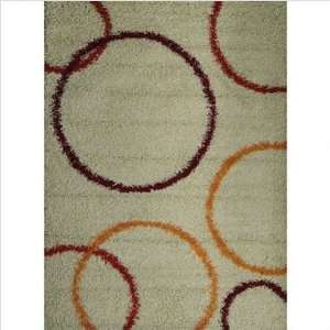  Classic Shaggy Color Rings Shag Rug Size 5 5 x 7 9 