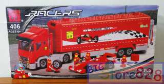 EN406 Enlighten Building Block Racers Series F1 Transport Truck  