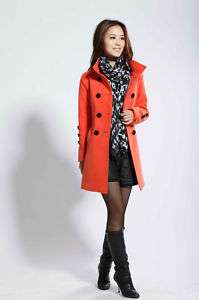 NEW Womens Wool Double breasted Trench Coat/Jacket  