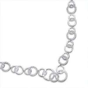  Sterling Silver CZ Circle of Life Necklace Jewelry