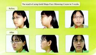 Gold Shape FACE Slimming Cream Loss Fat on Your Face  