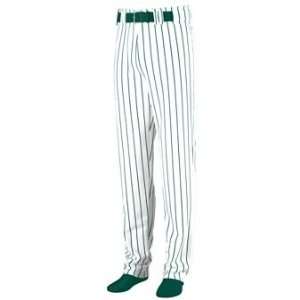  Striped Open Bottom Baseball/Softball Pants   3XL   GREEN 