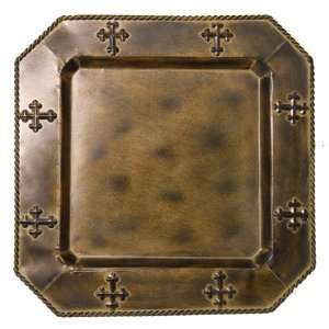 Pc 14 Square Rustic Cross Western Charger Plates  