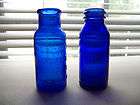 Two Vintage Cobalt Blue   Bromo Seltzer Bottles, Emerson Drug co.