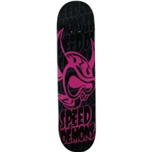  Speed Demon Metal Head Pink/Black Complete Skateboard 