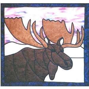  PT1919 Stained Glass Moose Quilt Pattern by Designs by 