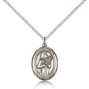   Grey Velvet Gift Box Patron Saint of Nurses/Breast Cancer Jewelry