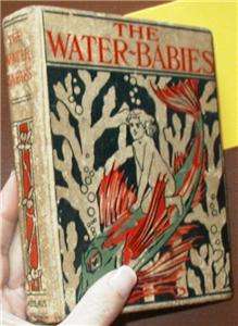 Vintage The Water Babies Book 1st Edition 1899 old end table 