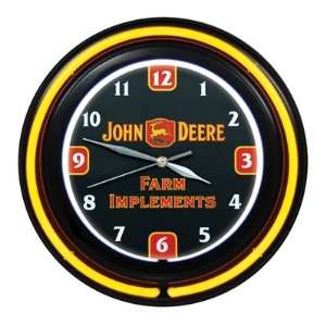  Double Neon Wall Clock Farm Implement