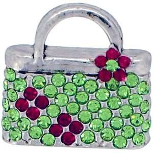  Green Lady Handbag Swarovski Crystal Fashion Pin Brooch Jewelry
