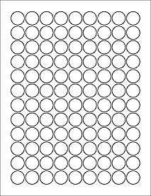SHEETS 3/4 ROUND CIRCLE BLANK WHITE STICKERS LABEL  