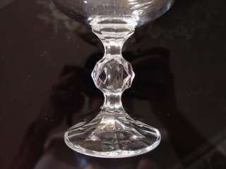 Bohemia Crystal Wine Glasses Facet Cut Ball Stem  