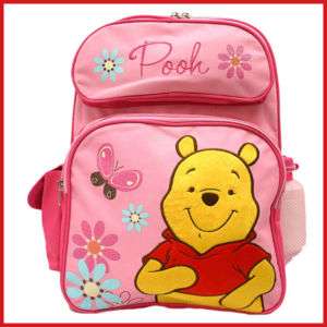 DISNEY Winnie Pooh Pink Large 16 School Backpack/Bag  