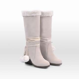 New Style Women/Ladies White Winter Warm Snow Boots Shoes Size #5~#8 