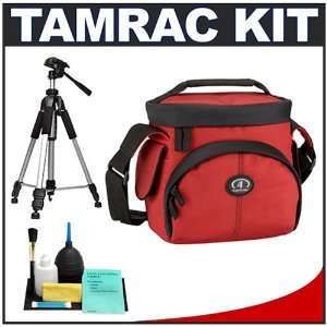  Tamrac 3345 Aero 45 Camera Bag (Red) + Tripod + Accessory 