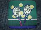 fabric pieces 8x8   TENNIS   printed for potholders   NEW