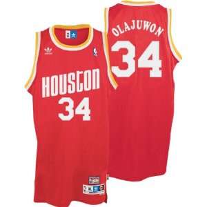  Hakeem Olajuwon #34 Red Houston Rockets Adidas NBA 