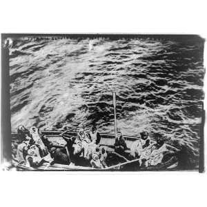  Photo Titanic survivors on way to rescue ship Carpathia 