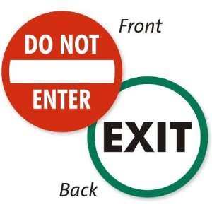  Do Not Enter / Exit   Two Sided Door Decals TwinCal Window 