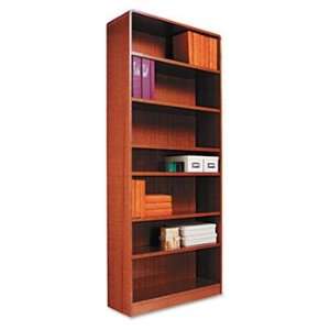  Radius Corner Bookcase, Wood Veneer, 7 Shelf, 35 3/8 x 11 